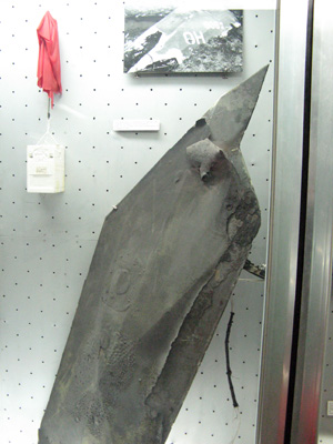 Military Museum: Part of F117 Stealth fighter Shot down on Marc, Belgrade, 2009 Balkans