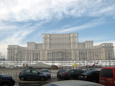 Ceaucescu's gigantic "Palace of Parliament", Bucharest, 2009 Balkans