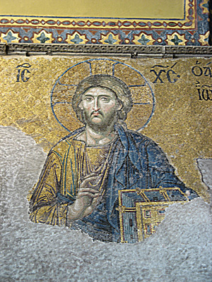 Mosaic: Christ in Judgement (14th c.), Hagia Sophia, Istanbul 2009