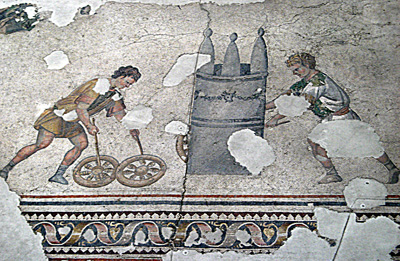 hoop game, Great Palace Mosaic Museum, Istanbul 2009
