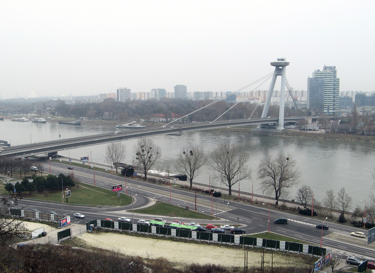 Bratislava, Danube + late-soviet bridge