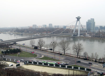 Danube + late-soviet bridge, Bratislava, 2009 Middle Europe