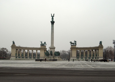 Hosok Tere Monument (1896) Celebrates 896 Magyar conquest of Ca, Budapest, 2009 Middle Europe