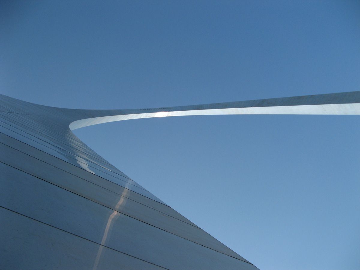 St Louis, Arch, looking up...