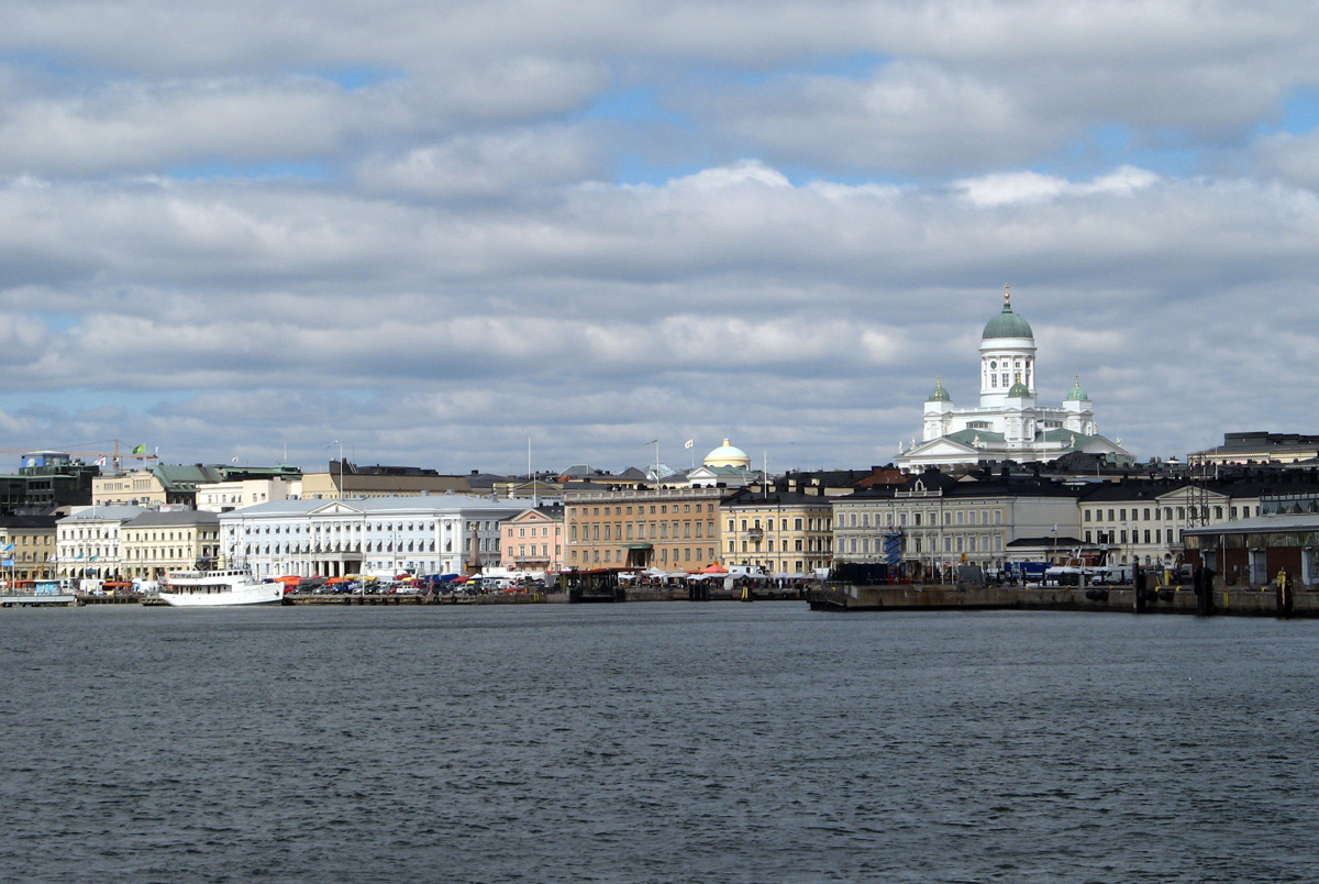 Helsinki, Helsinki Center, from the sea Dominated by the Lutheran Cathedral