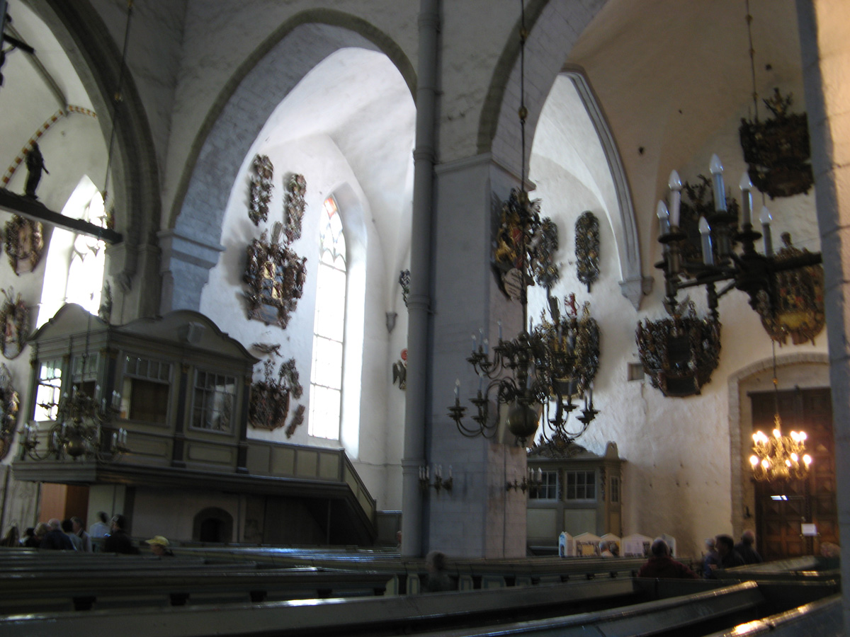Tallinn, Dome Church interior With ornate coats of arms.