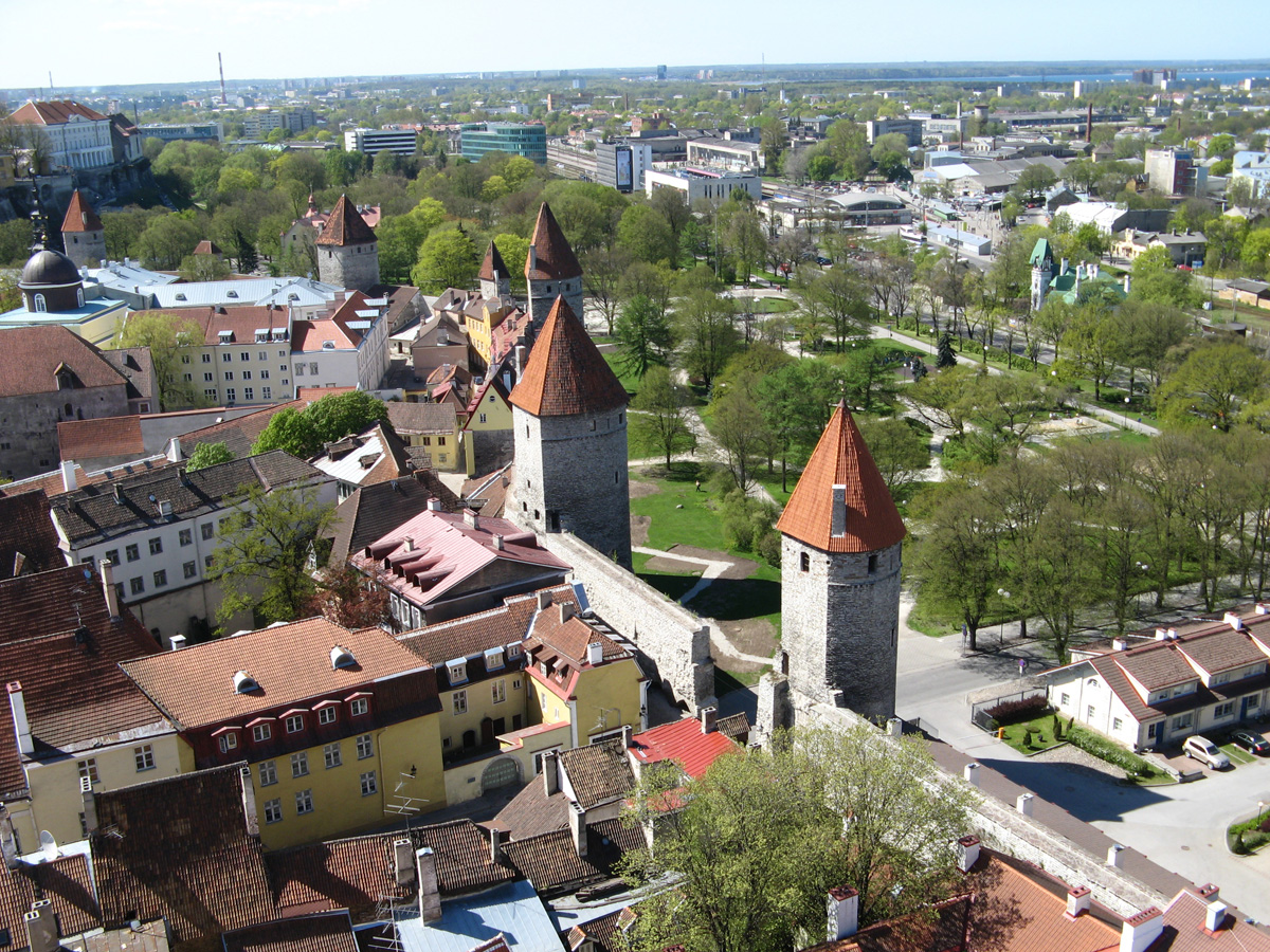 Tallinn, Old City Wall From St Olav
