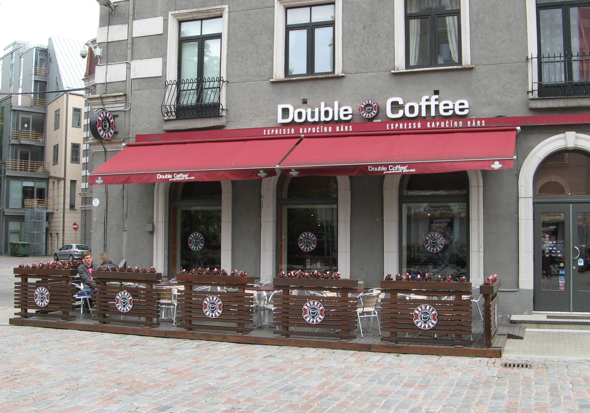 Riga, The ubiquitous "Double Coffee" chain