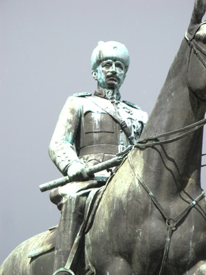 Mannerheim Statue: closeup, Helsinki, Finland, Estonia, Latvia 2009