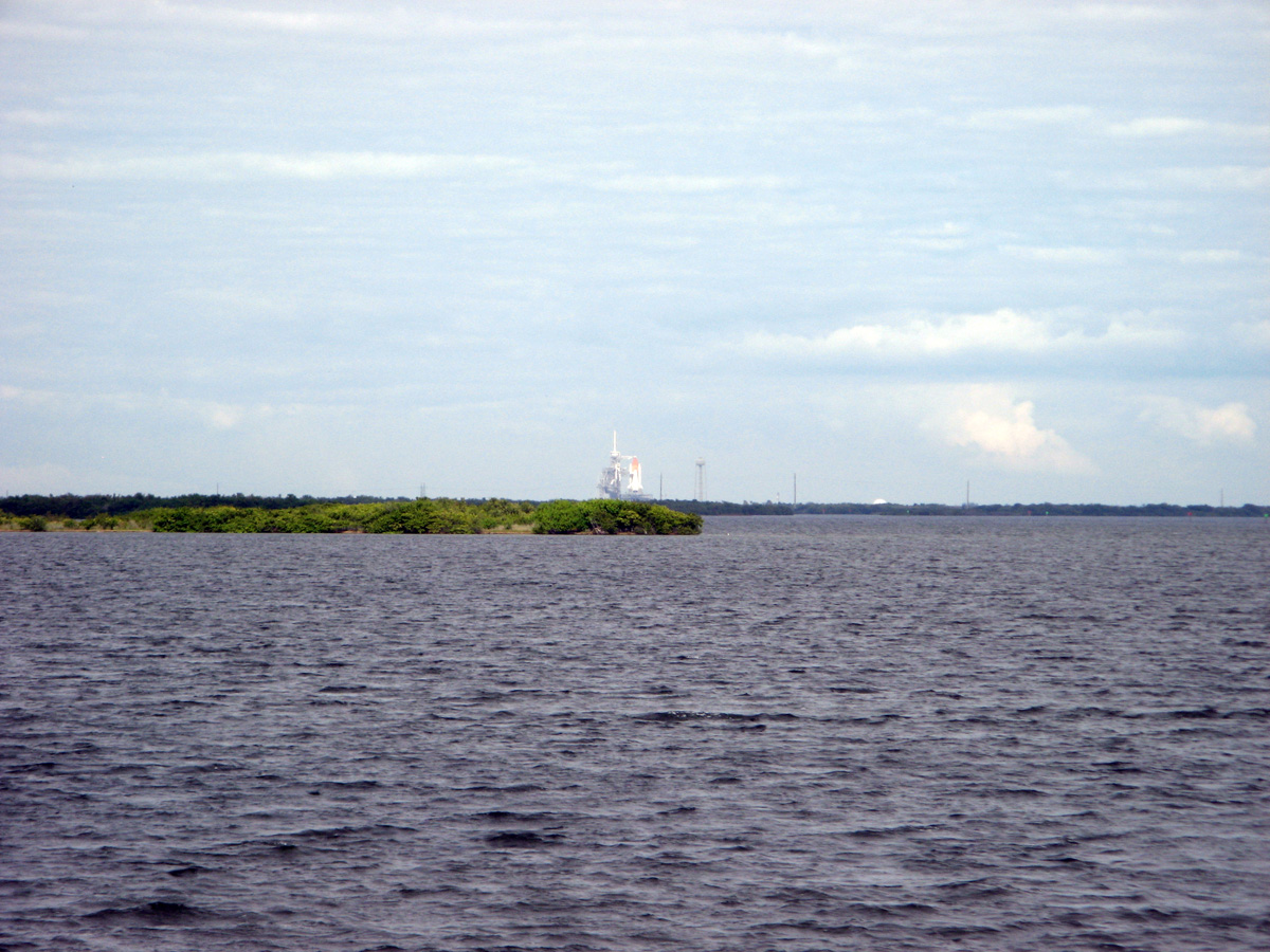 Atlantis STS-129 Launch, A matchstick, off in the distance.