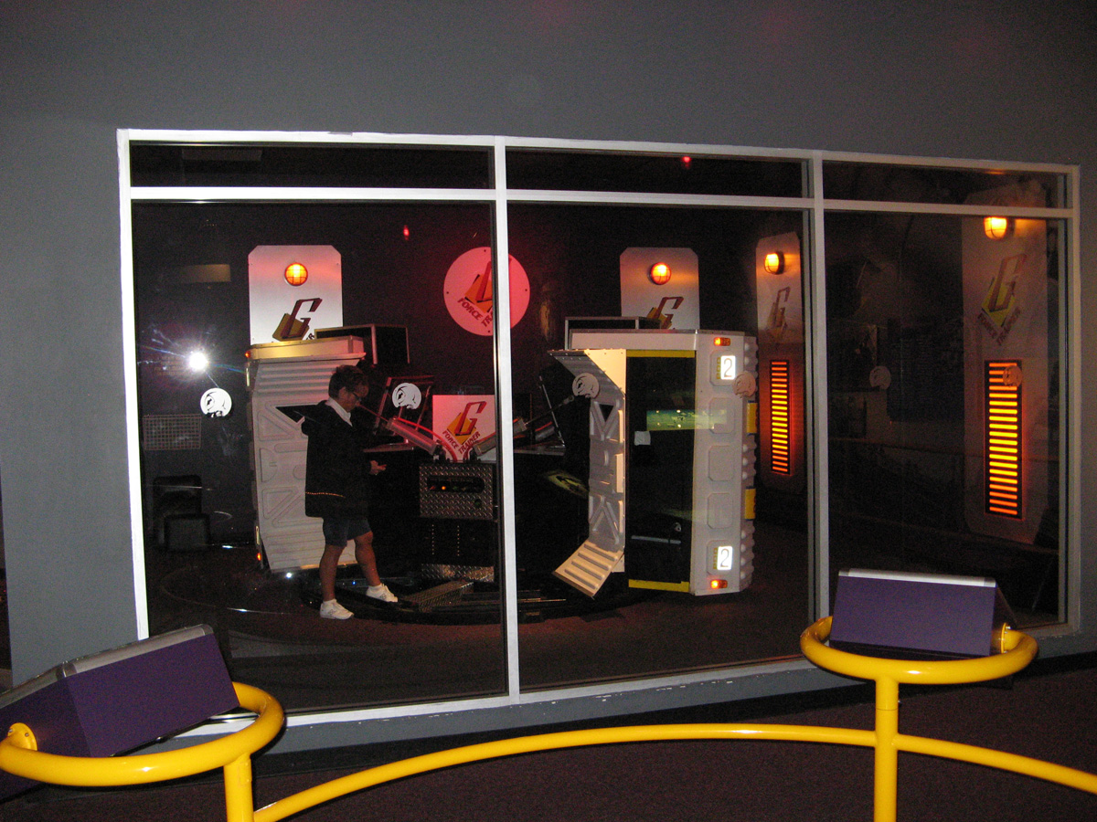 Rocket Garden, Astronaut Hall of Fame: Centrifuge An amusement ride.  Claims up to 4 gees.
