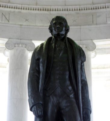 Jefferson in Jefferson Monument, Monuments, Washington D.C. 2009