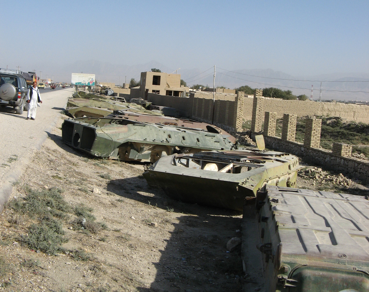 Mazar-e Sharif, Old Soviet APCs
