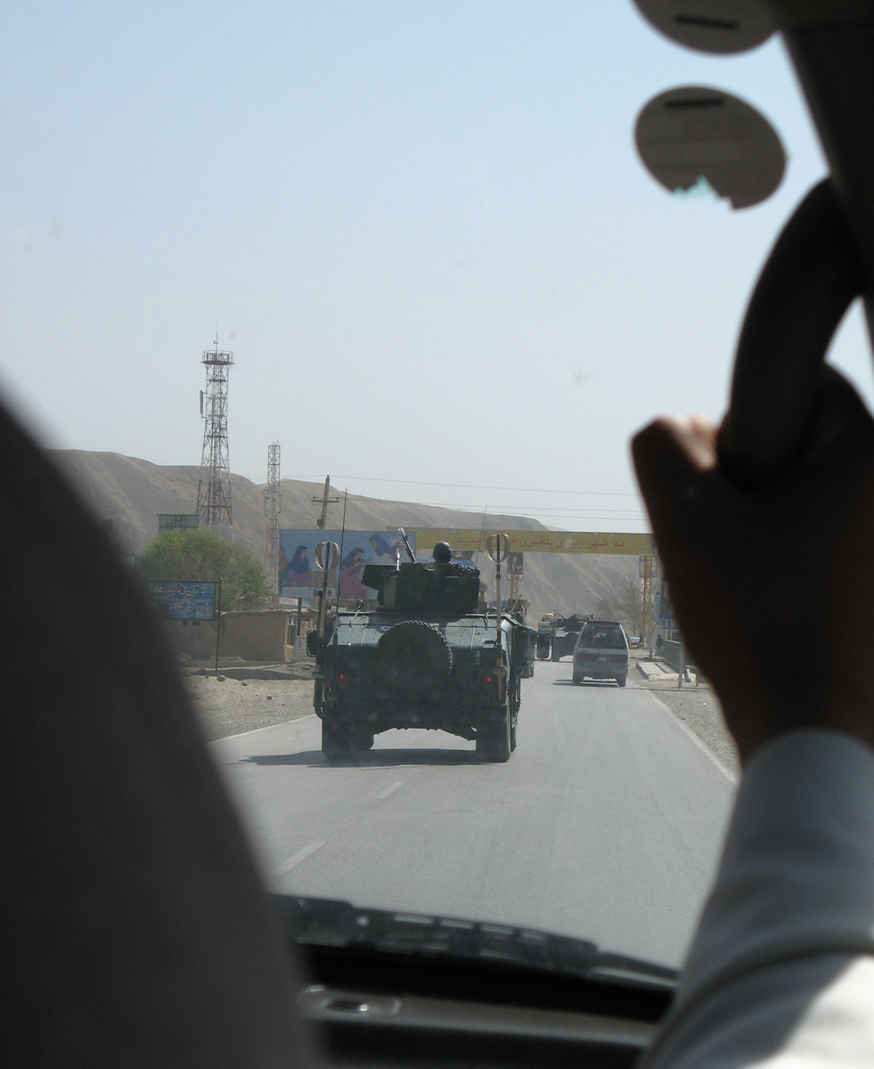 Mazar-Panjshir, Afghan Police APC Heading towards Surkh Kotal (?)