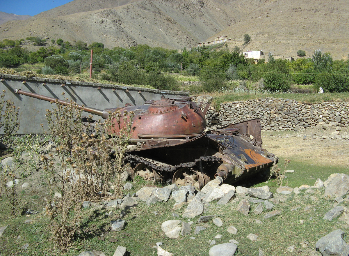 Panjshir Valley, Wreck of Soviet tank