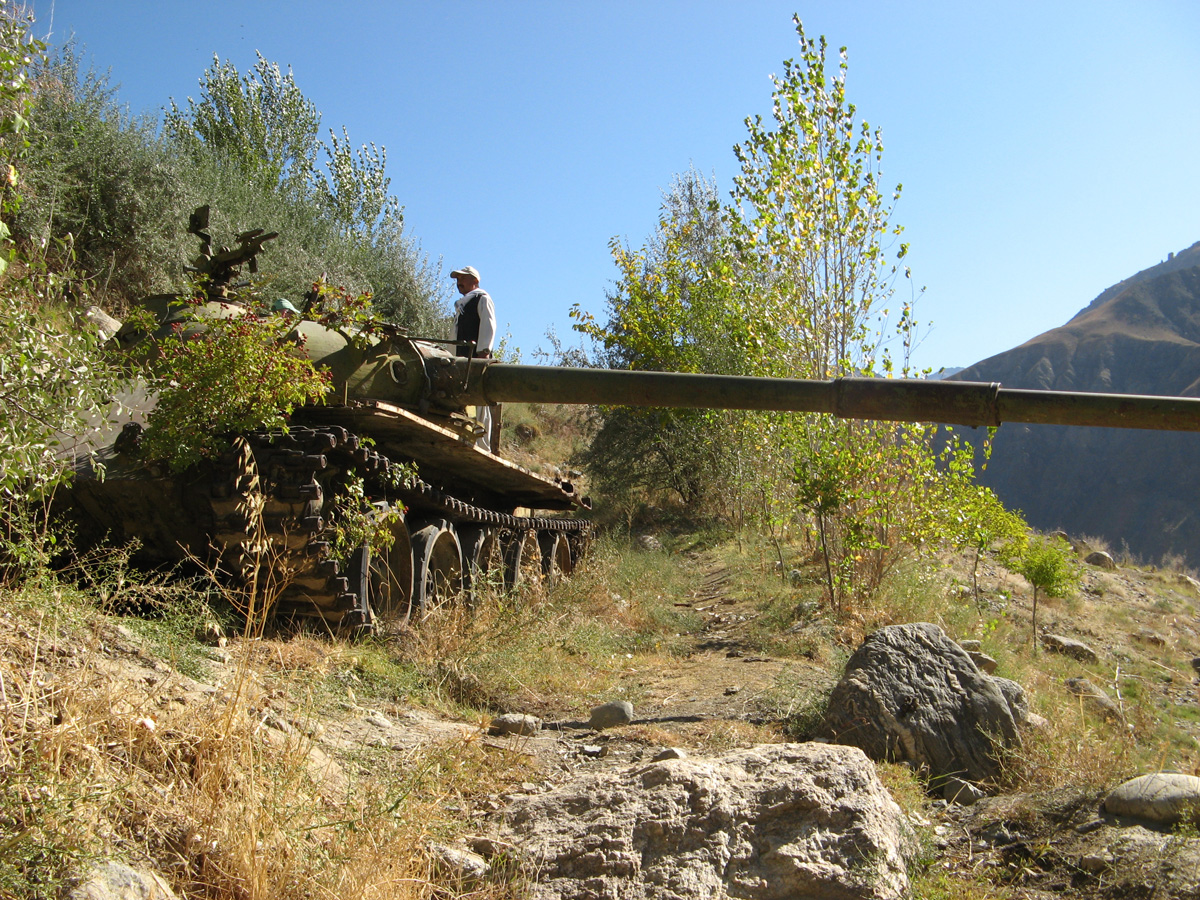 Panjshir Valley, Fine old Soviet tank. (Only one minor hole.)