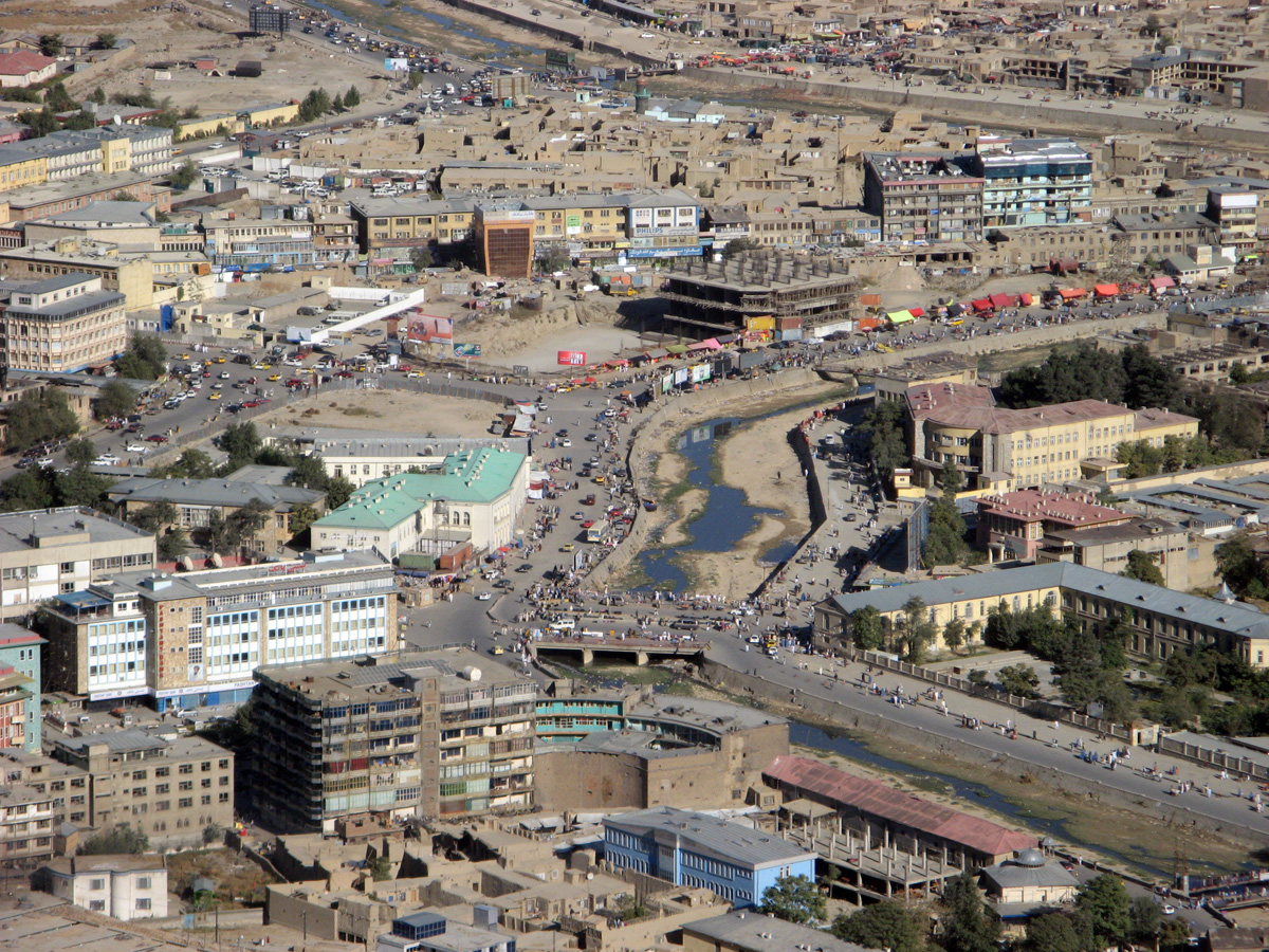 Kabul, Kabul River, from TV hill.
