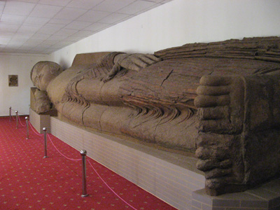 5th c. reclining buddha (Heavily restored), Dushanbe, Uzbekistan & Tajikistan 2009