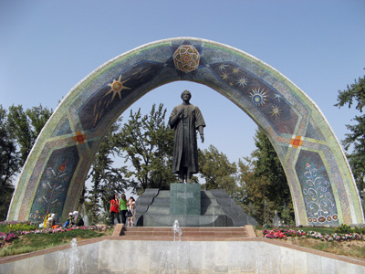 Rudaki statue, Dushanbe, Uzbekistan & Tajikistan 2009
