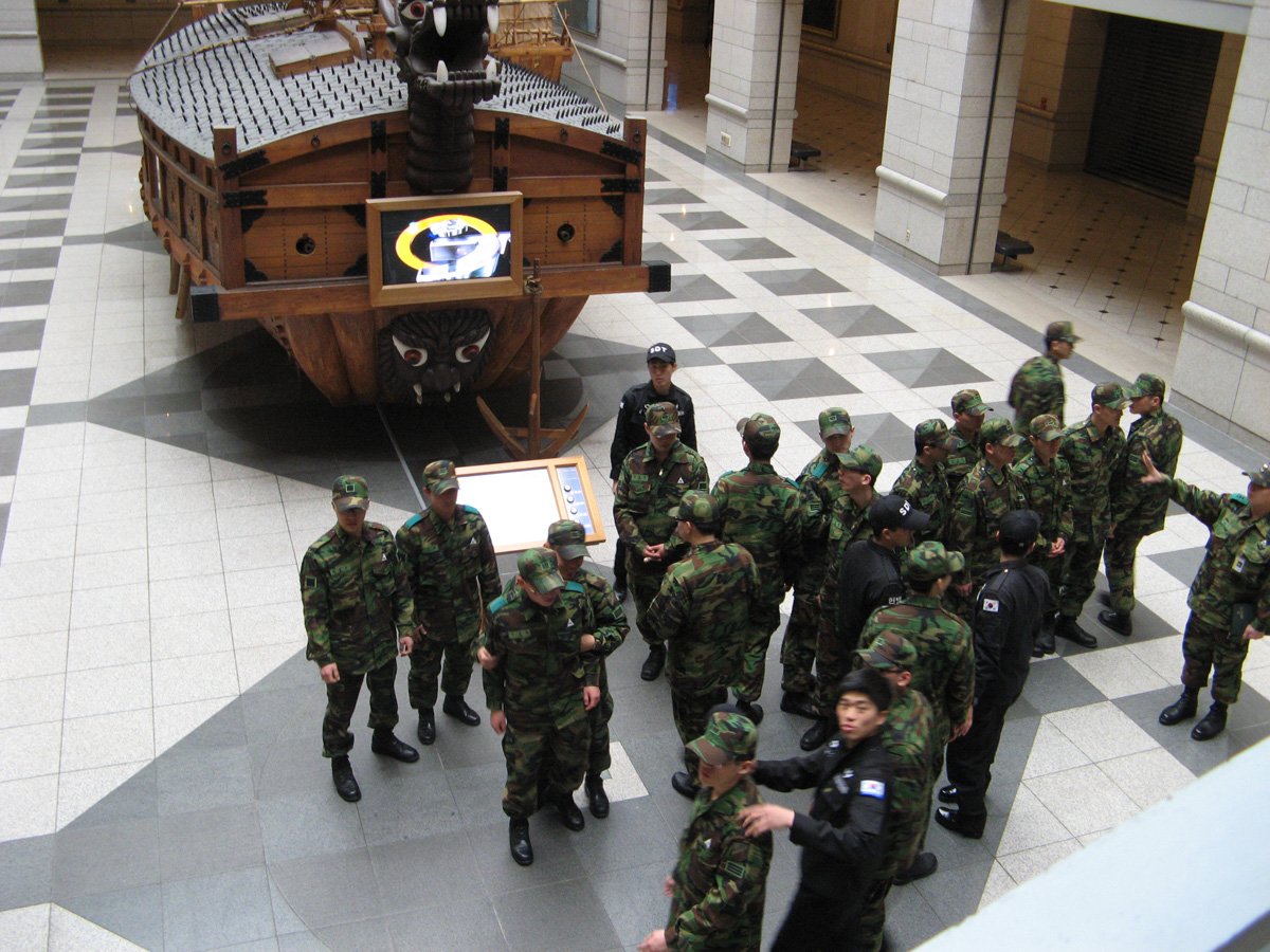 South Korea: Seoul, Korean soldiers(?) at Museum