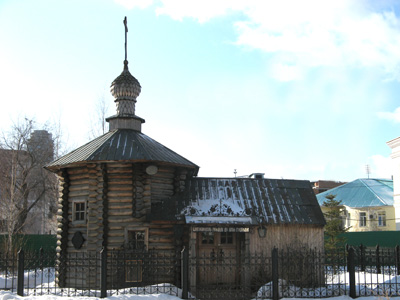 Wooden Chapel at Romaov death site, Yekaterinburg, Middle Russia 2009
