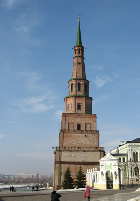 Leaning tower of Syuyumbike ~15th c. Tatar, Kazan, Middle Russia 2009