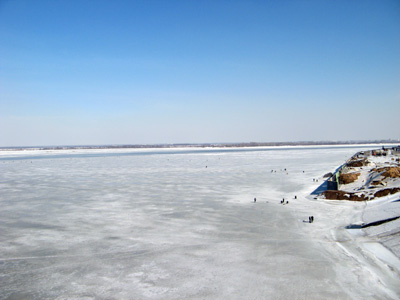 Frozen Volga, Nizhny Novgorod, Middle Russia 2009