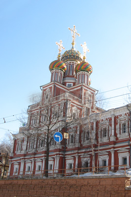 Glorously silly Stroganov Church, Nizhny Novgorod, Middle Russia 2009