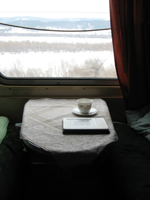 Kindle on the Trans-Siberian, Vladivostok-Irkutsk, Siberia 2009