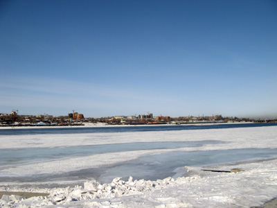 View across Angara River, Irkutsk, Siberia 2009