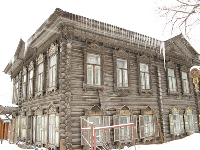 Traditional 19th c. wooden house, Tomsk, Siberia 2009