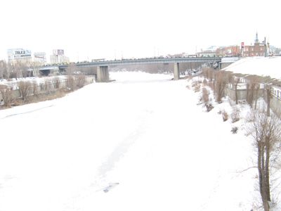 Frozen River Om at Omsk, Siberia 2009