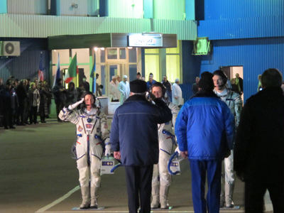The Cosmonauts report "Ready!", TMA-20 Launch, Baikonur 2010