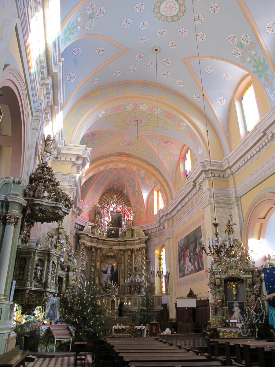 Pinsk, St Francis Church Interior Prayerbooks & Signage in Polish