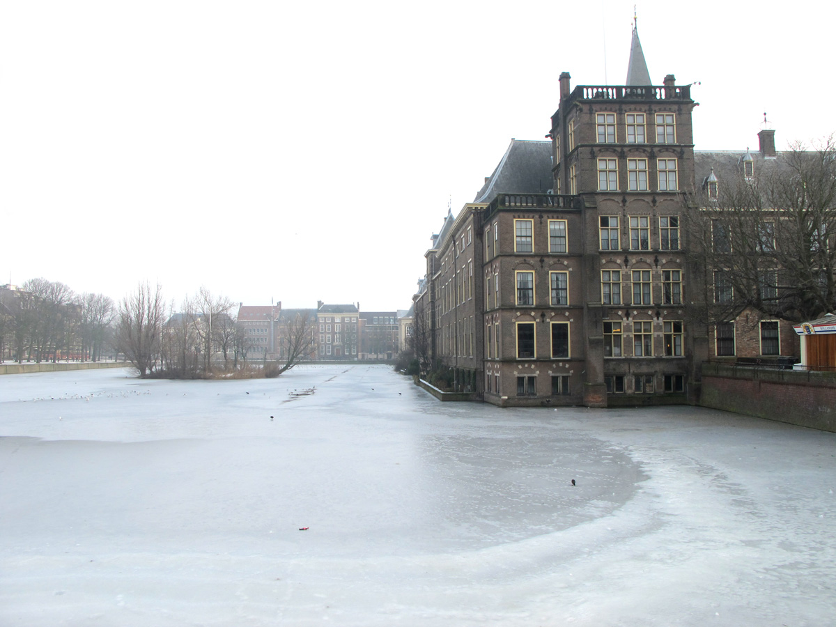 The Hague, Binnenhof Pond & Ice Rink
