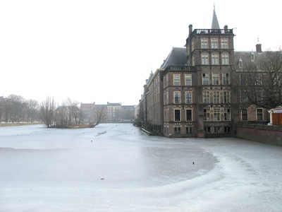 Binnenhof Pond & Ice Rink, The Hague, European Union Dec 2010