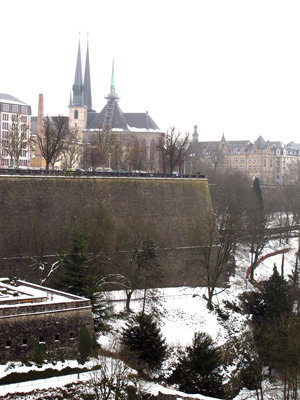 Cathedral on Bastion, Luxembourg, European Union Dec 2010