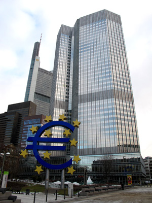 European Central Bank Building, Frankfurt, European Union Dec 2010