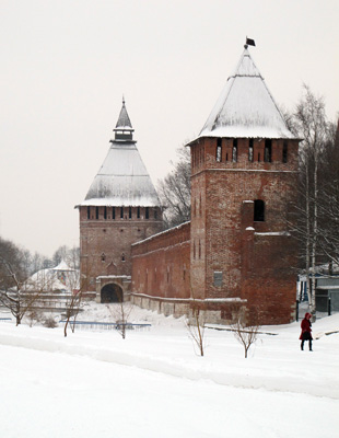 (Restored) City Walls, Smolensk, Russia December 2010