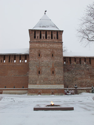 Wall Tower + Eternal Flame, Smolensk, Russia December 2010