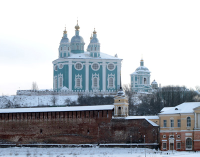 Cathedral of the Assumption From across the Dnieper, Smolensk, Russia December 2010