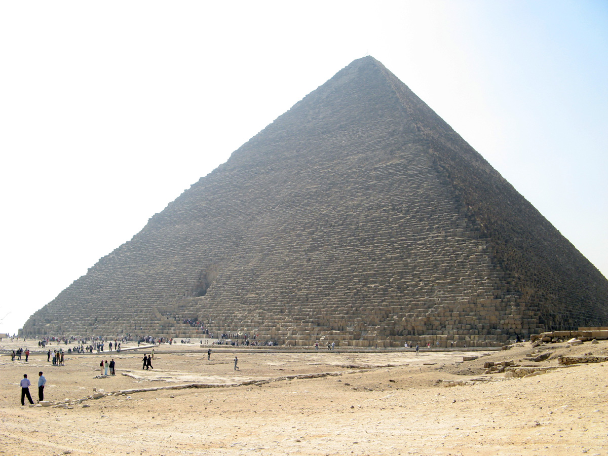 Cairo, Great Pyramid Note tourists exiting