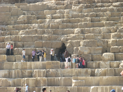 Great Pyramid: Tourist entrance, Cairo, Egypt 2010