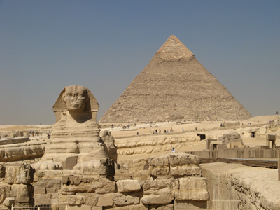 Sphinx + Pyramid, Cairo, Egypt 2010