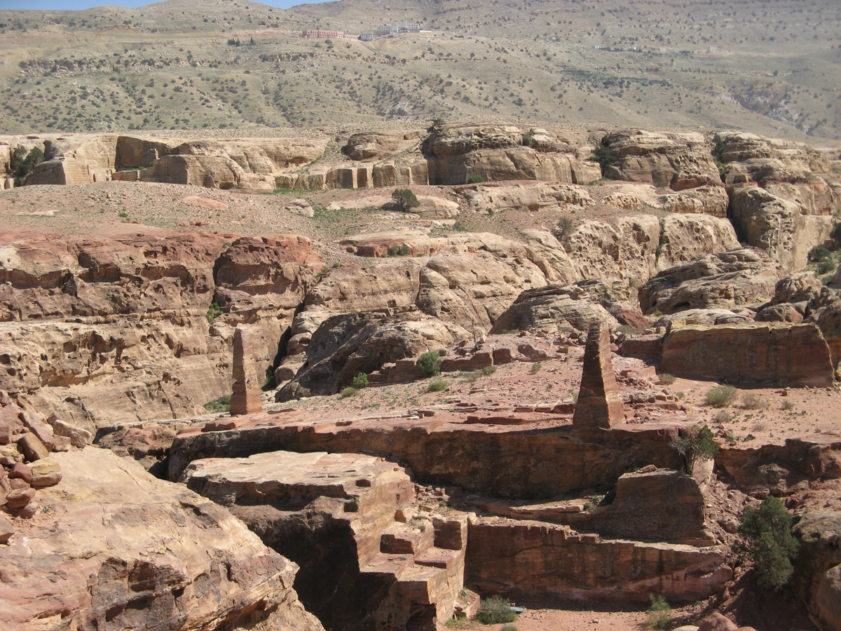Petra Day-1, Obelisks Near High Place of Sacrifice