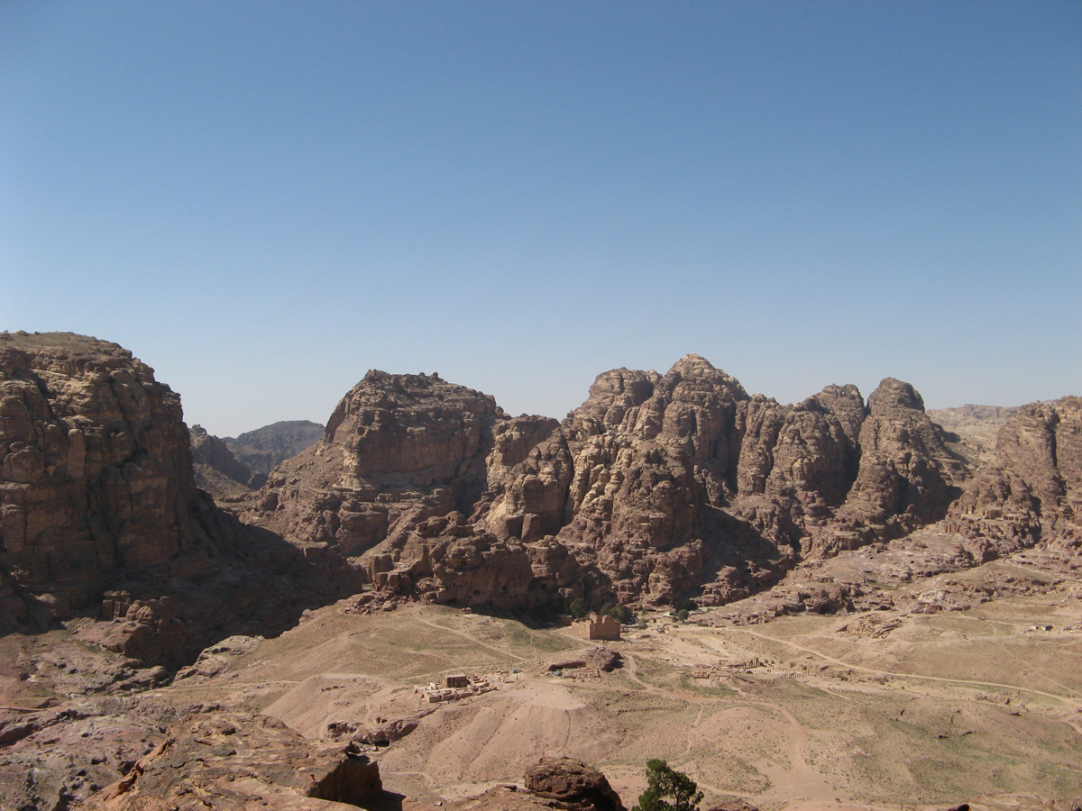 Petra Day-1, Valley Floor From High Place of Sacrifice area.
