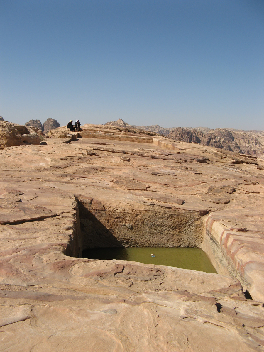 Petra Day-1, Rock-cut cistern Beside ceremonial area.