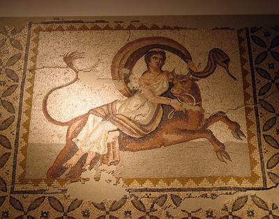 Fine "Europa & Bull" mosaic (3rd c AD), Beirut, Lebanon 2010