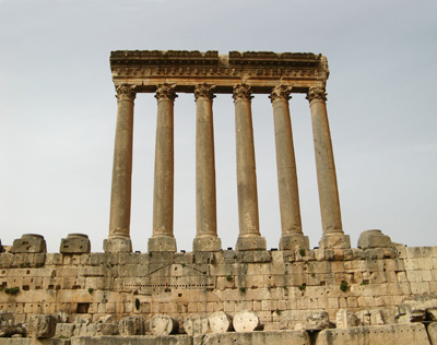 Jupiter: Columns From temple of Bacchus, Baalbek, Lebanon 2010