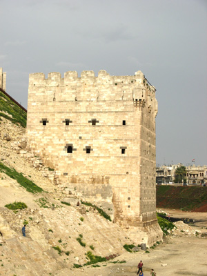 Citadel Tower, protecting gate, Aleppo, Syria 2010